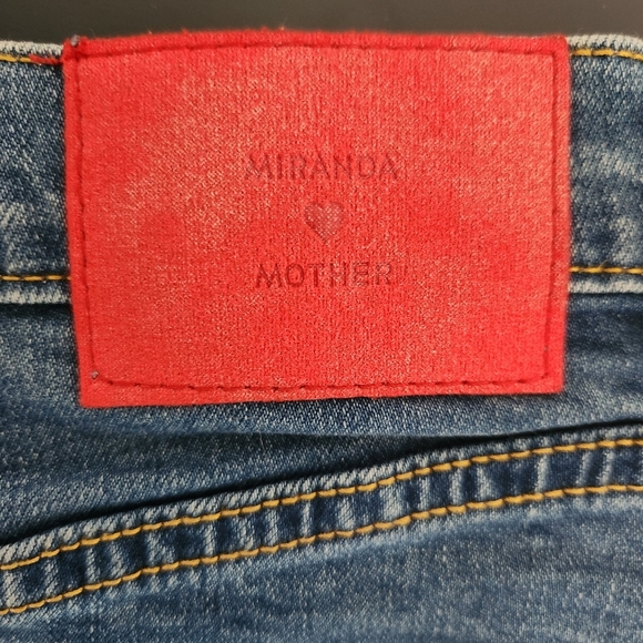 MOTHER Miranda Snap Down Mini Flare Skirt Denim Jean Size 27 - Picture 13 of 13